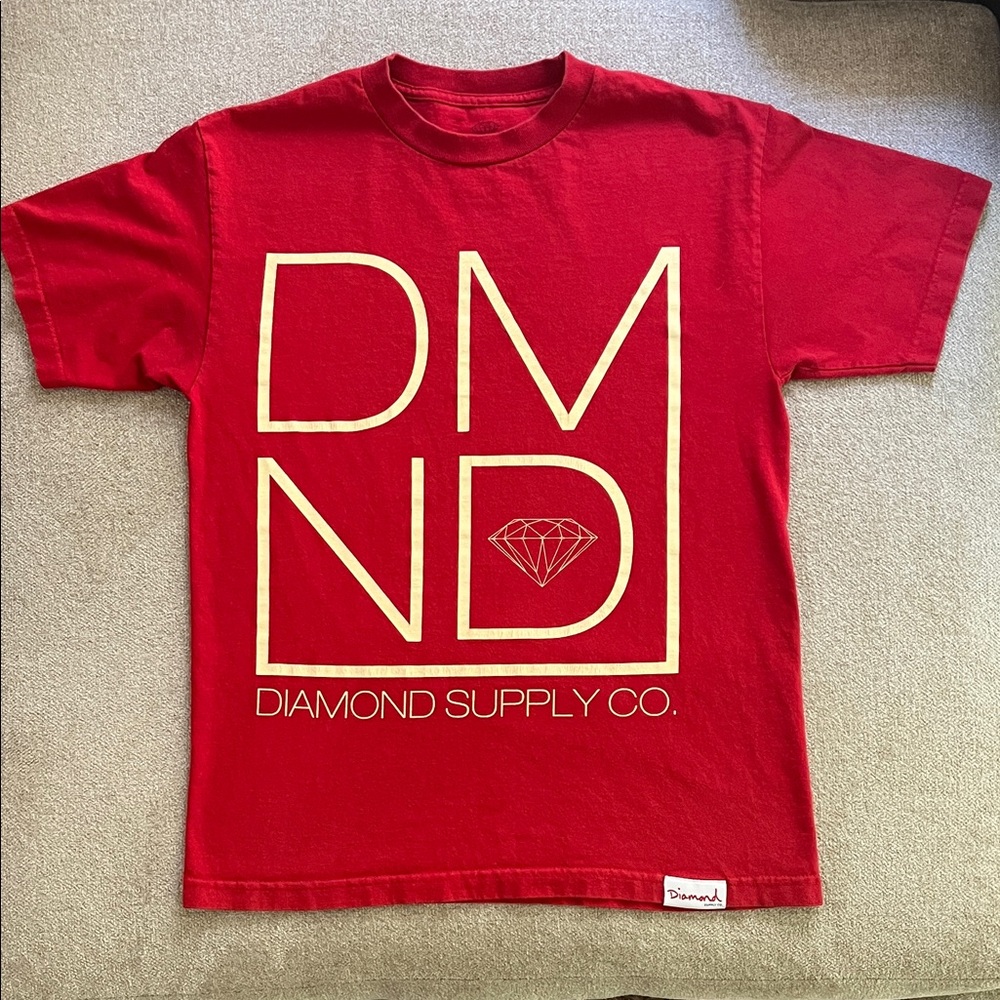 Men’s Large 90’s Diamond Supply Co. Red Graphic Tee “vintage”